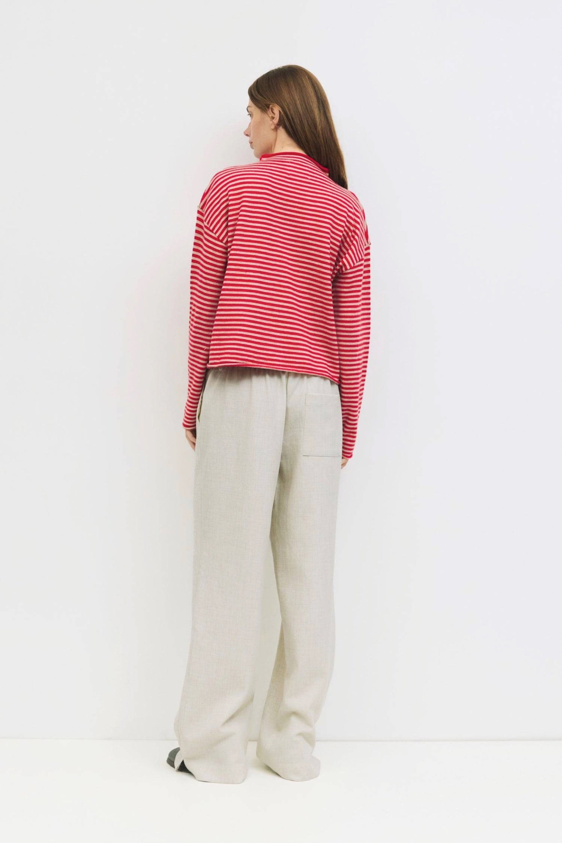 Red Stripe Elisa Cardigan