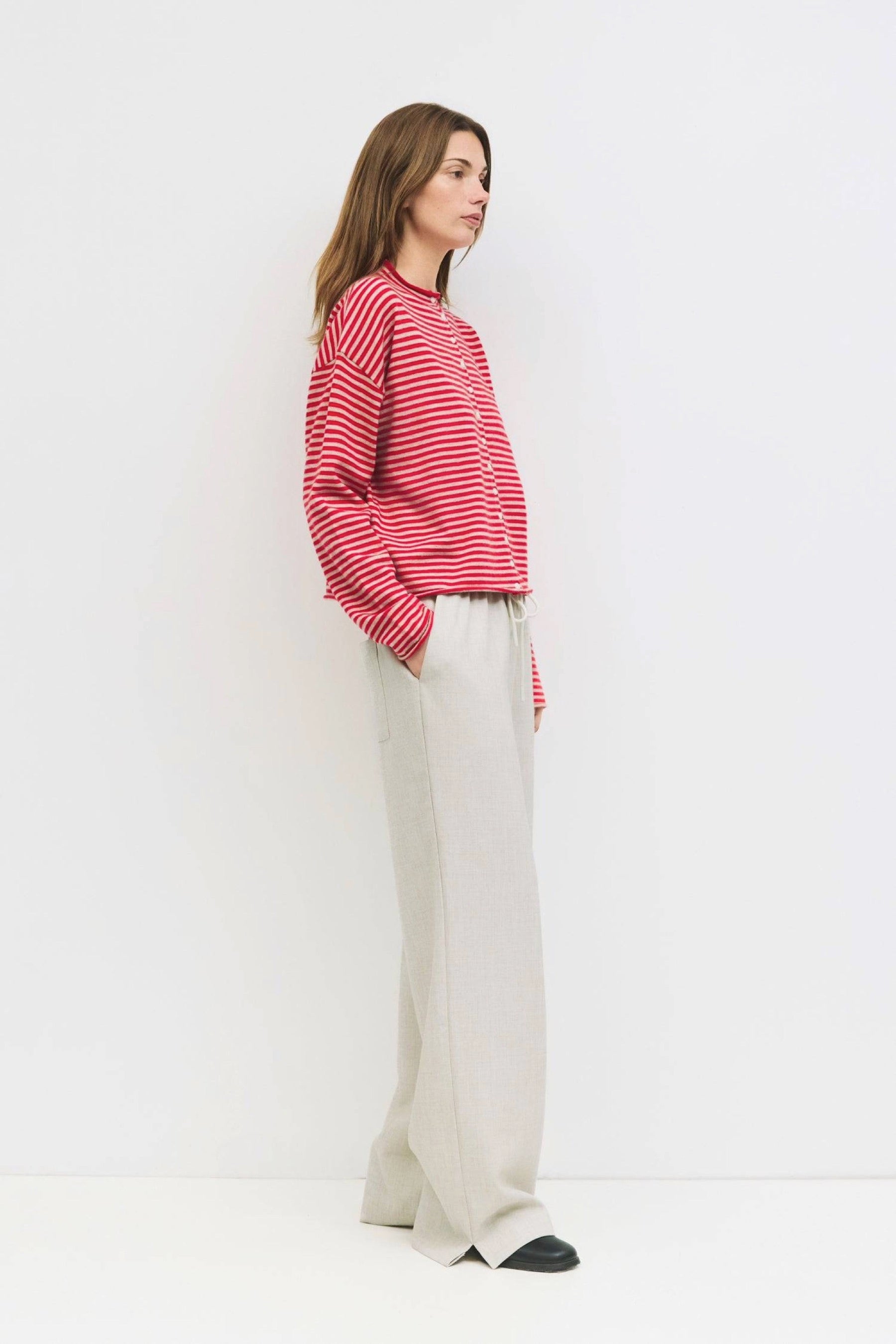 Red Stripe Elisa Cardigan