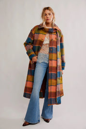 Coral Dalton Wool Coat