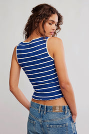 Striped Navy Tilly Vest