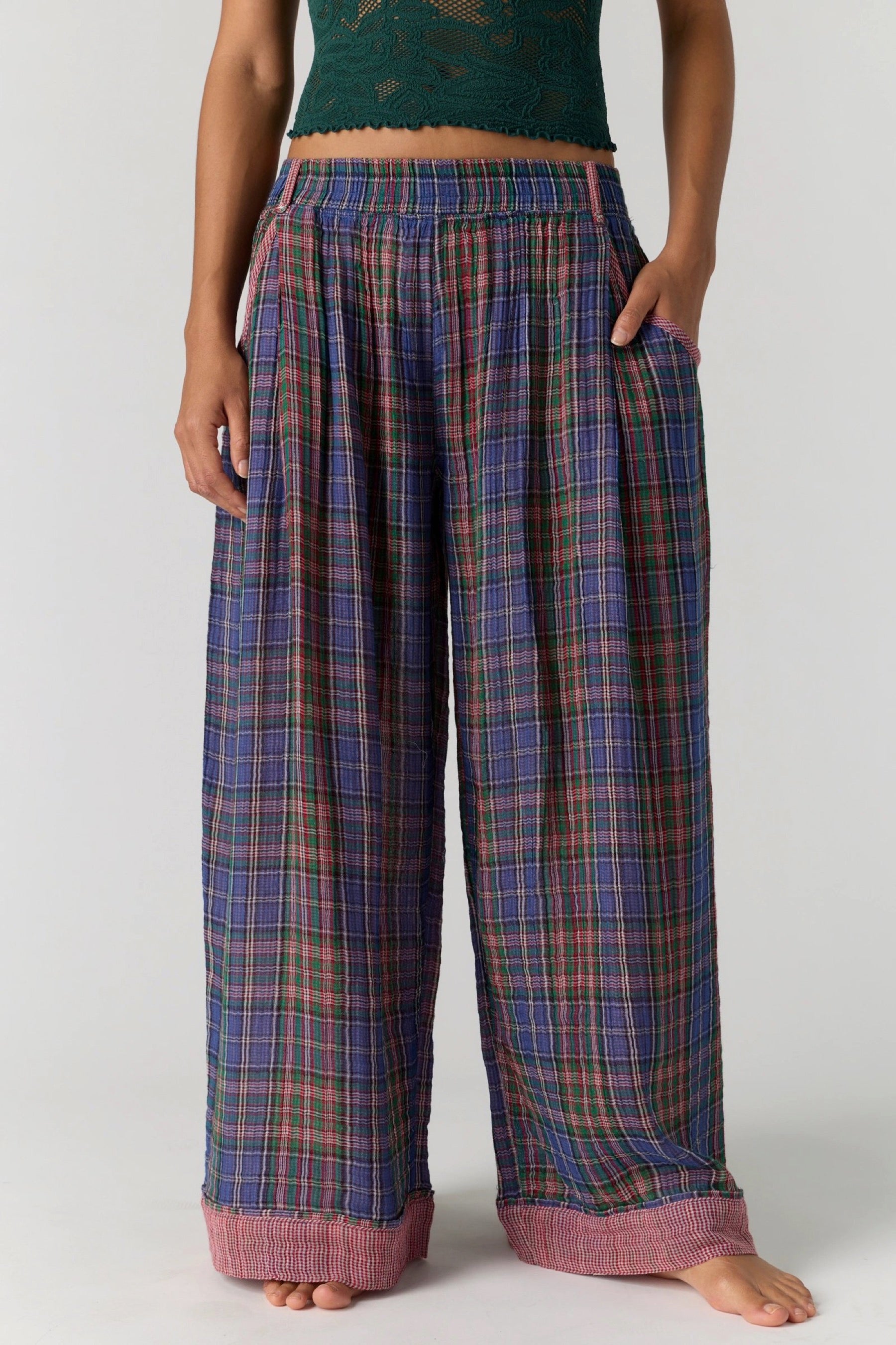 Midnight Plaid One & Done Pant