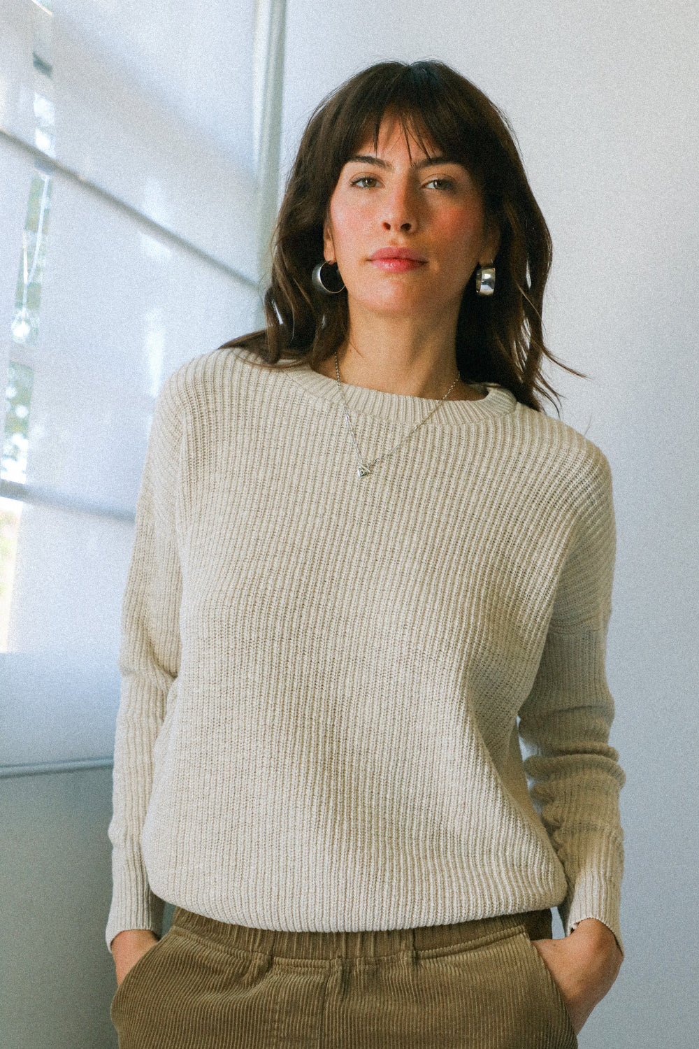 Natural Pull-On Sweater