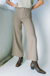 Khaki Gingham Sailor Pant