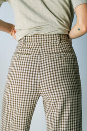 Khaki Gingham Sailor Pant