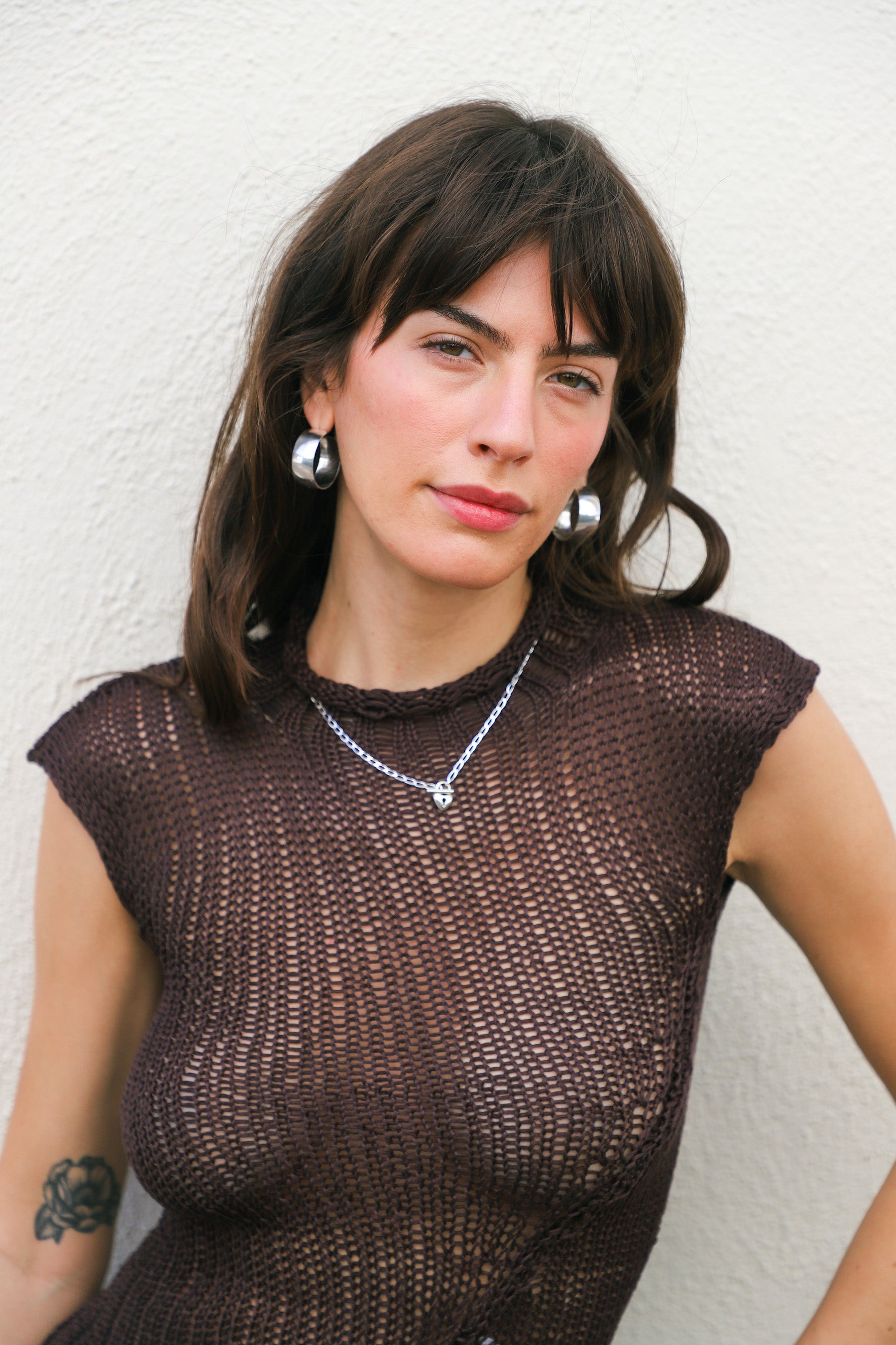 Silver XL Dome Hoops