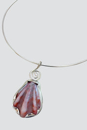Silver Shell Top Spiral Collar