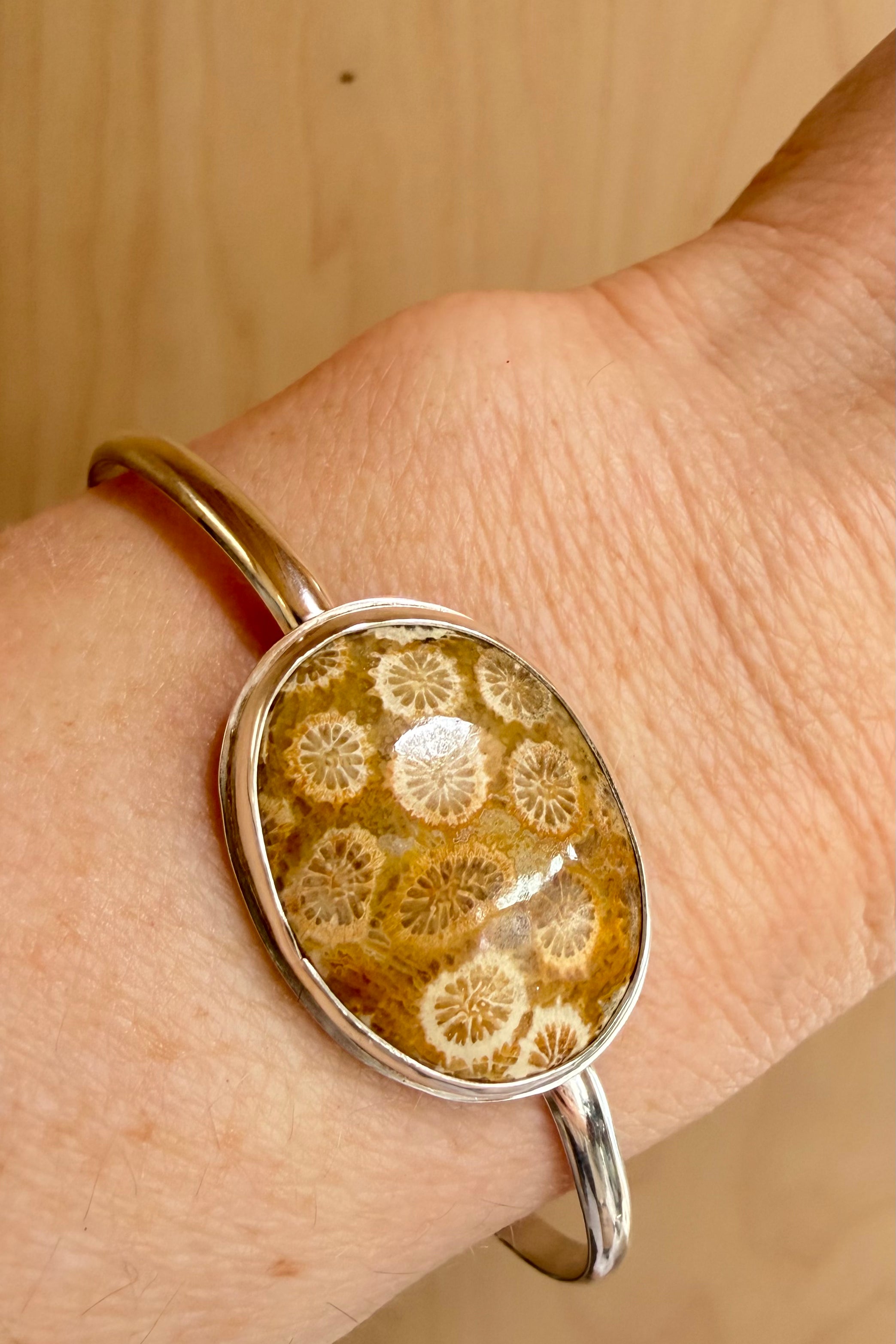 OOAK_OVAL_FOSSILIZED_CORAL_YELLOW_CUFF_STERLING_2.heic