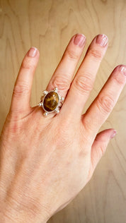Sunshine Fossilized Coral Ring