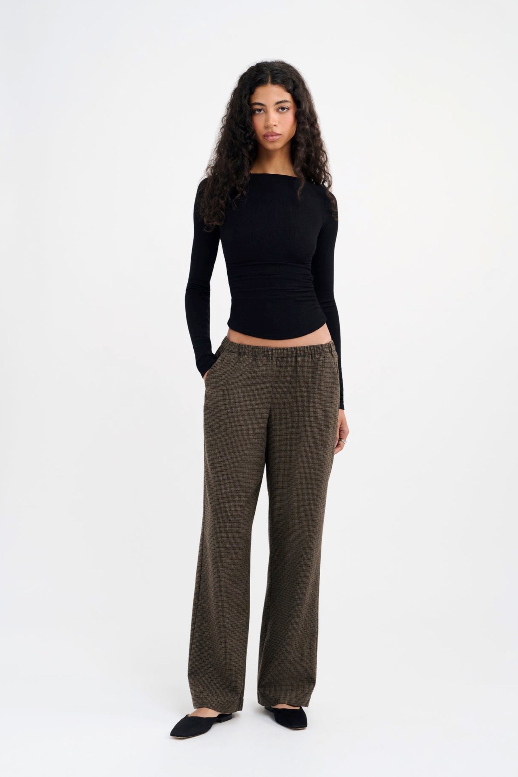 Micro Check Off Duty Pant