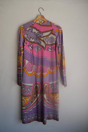 1960s Pink + Purple Sweater Dress 02