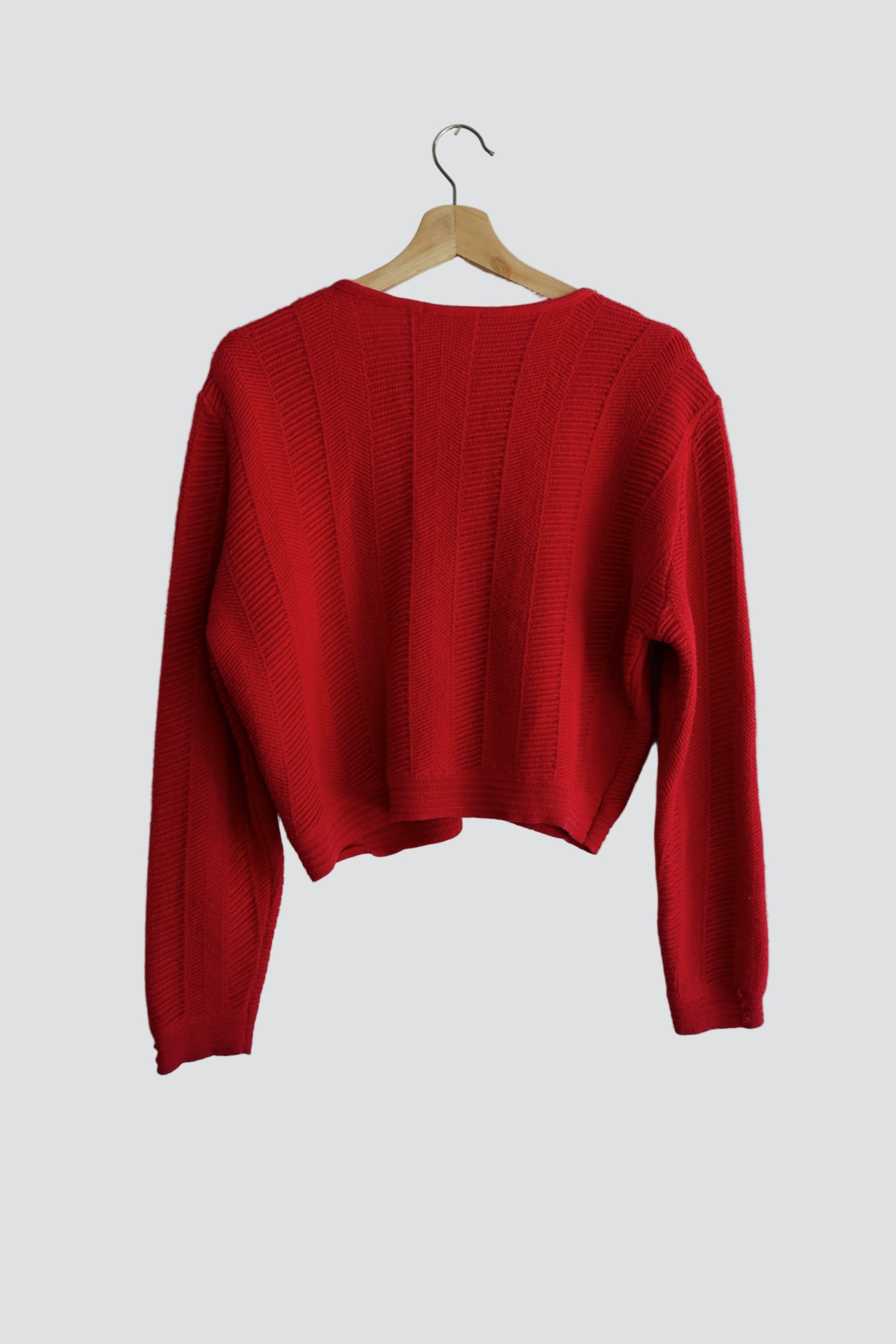 Red Gold Button Cardigan