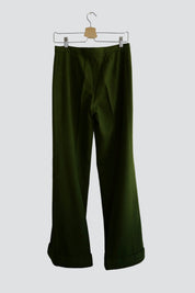 Moss Green Wool Trouser