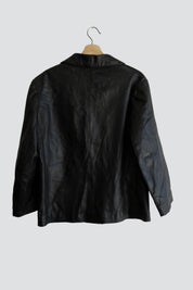 Black Leather Short Blazer