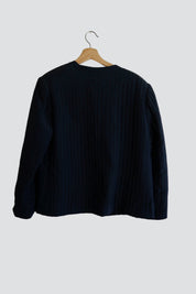 Navy Silk + Gold Jacket