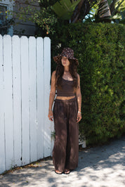 Coffee Bean Twill Disco Pant