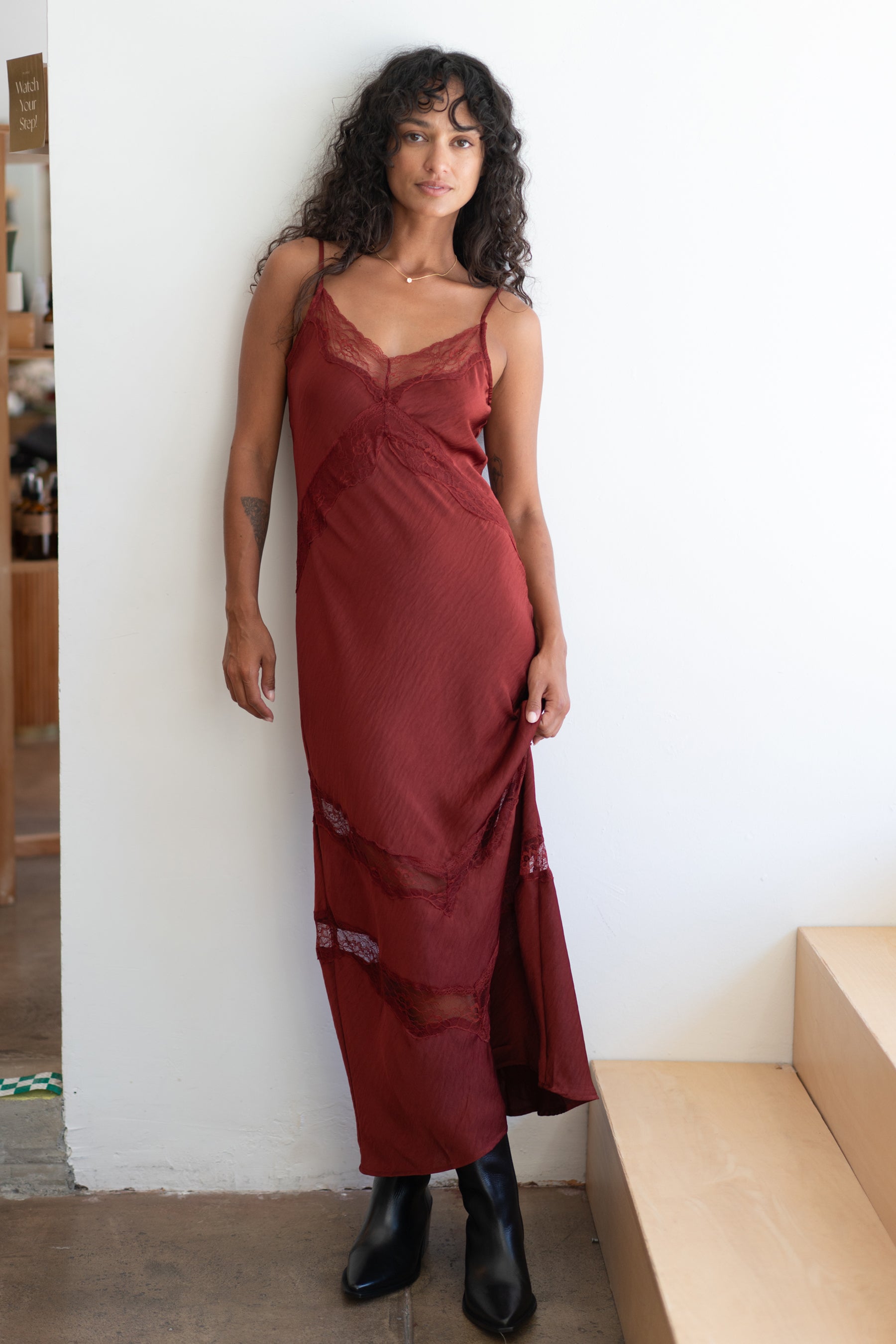 Rouge Bruna Lace Midi Dress