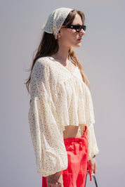 Polka Dot Camano Top