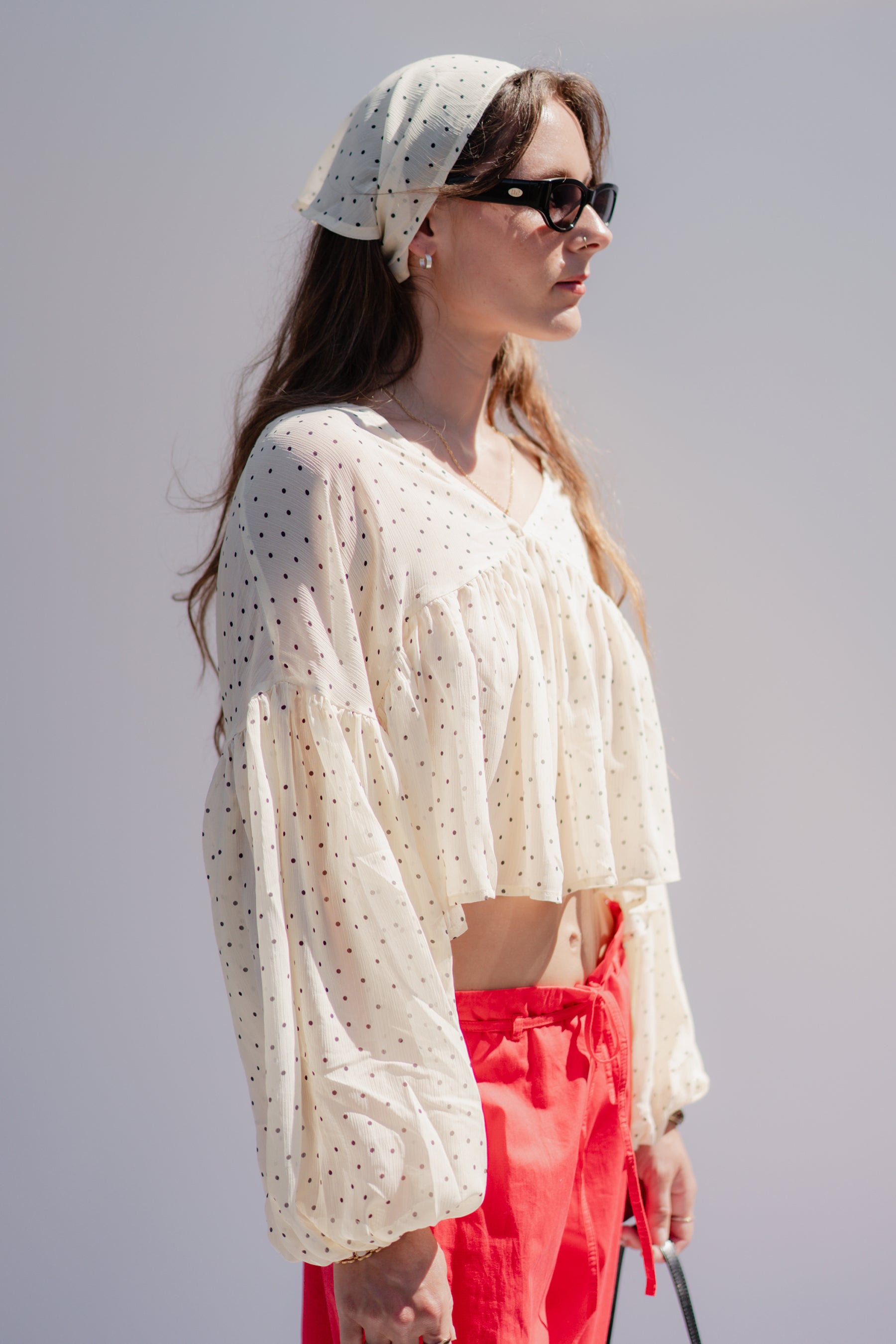 Polka Dot Camano Top
