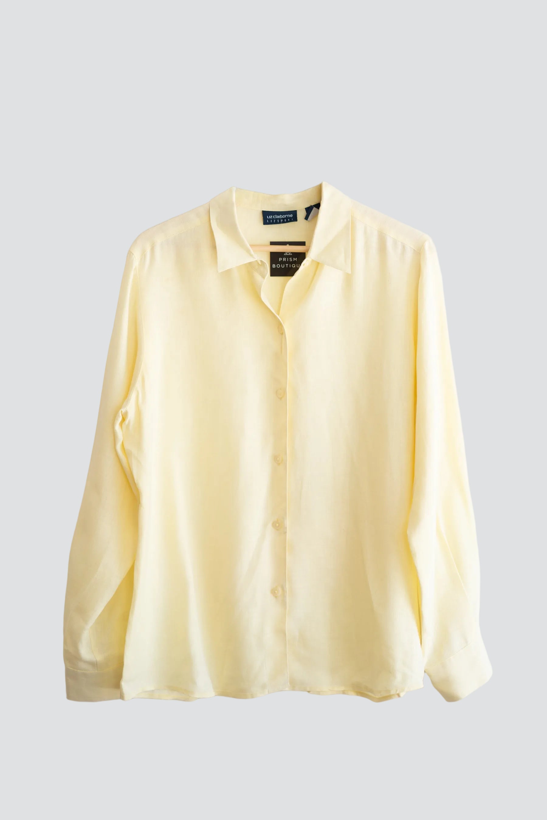 Yellow Linen Liz Sport Button Up
