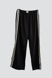 Jet Linen Stripe Crop Racer Pant