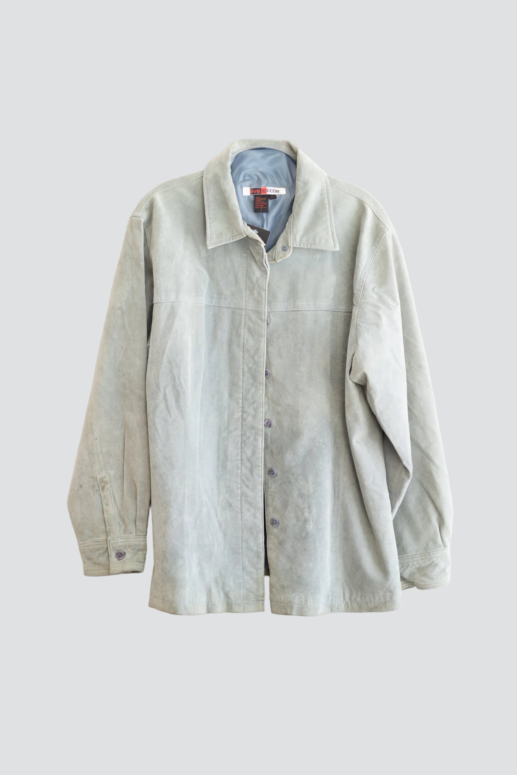 Dusty Blue Suede Shacket