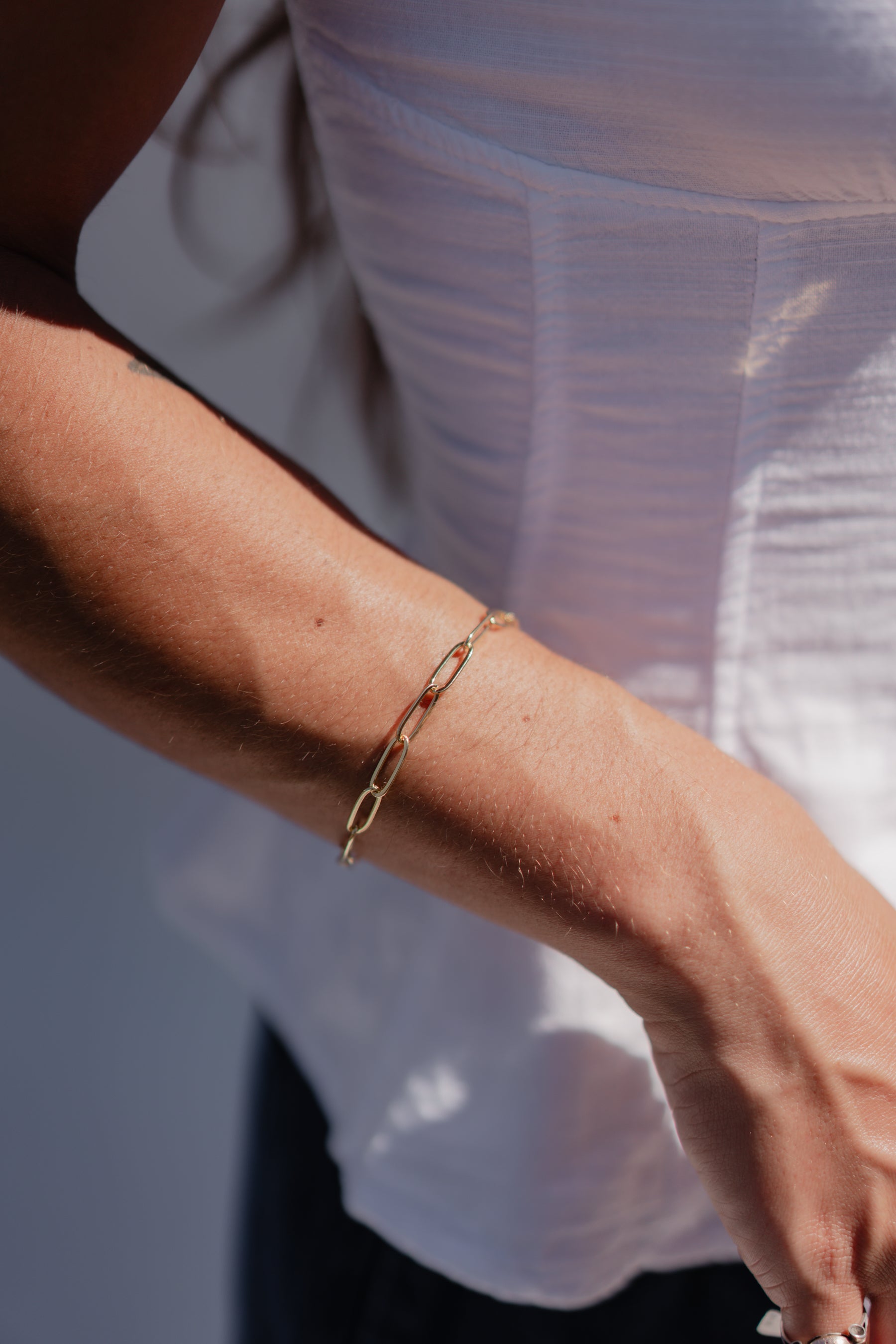 Gold Paperclip Bracelet