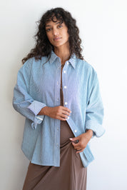 Blue Pinstripe Owen Shirt
