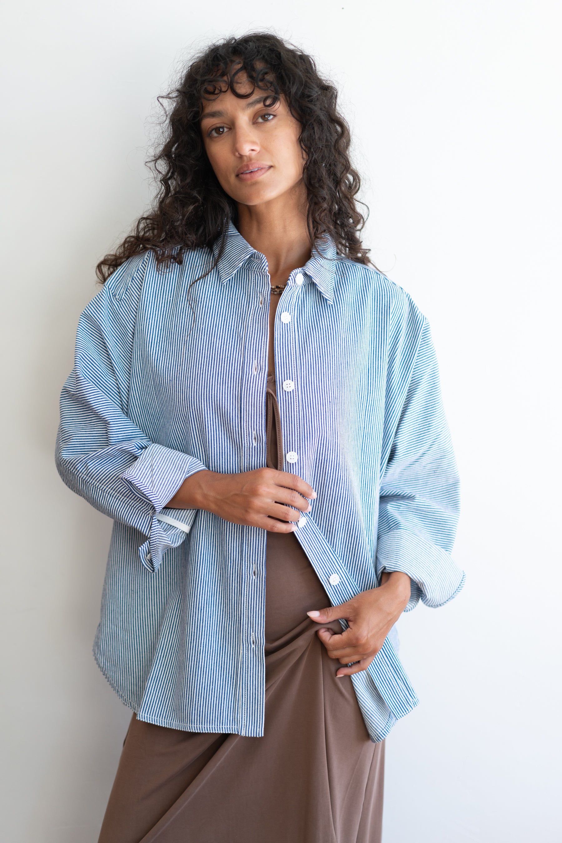 Blue Pinstripe Owen Shirt