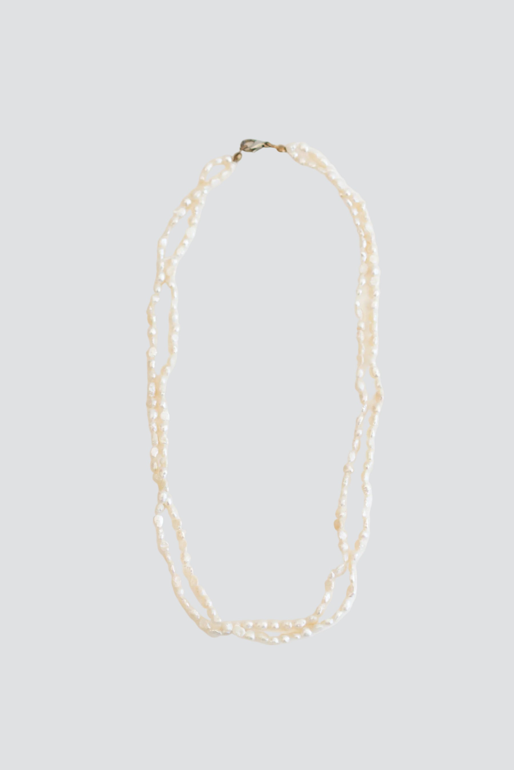 Double Strand Pearl Necklace