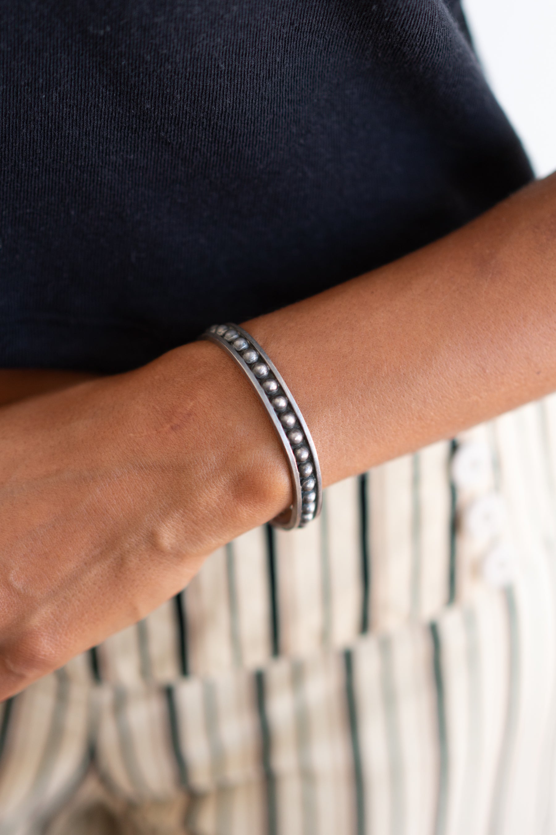 Sterling Dotted Cuff