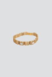 Gold + Opal Wavy Bracelet