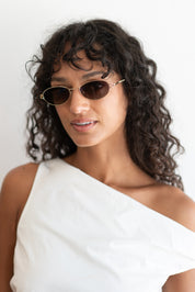 Gold Gradient Porto Sunglasses