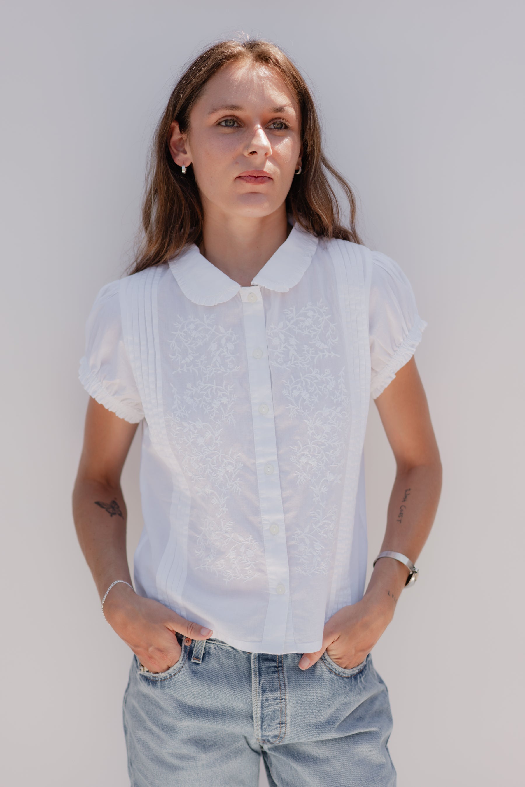 White Ingrid Blouse