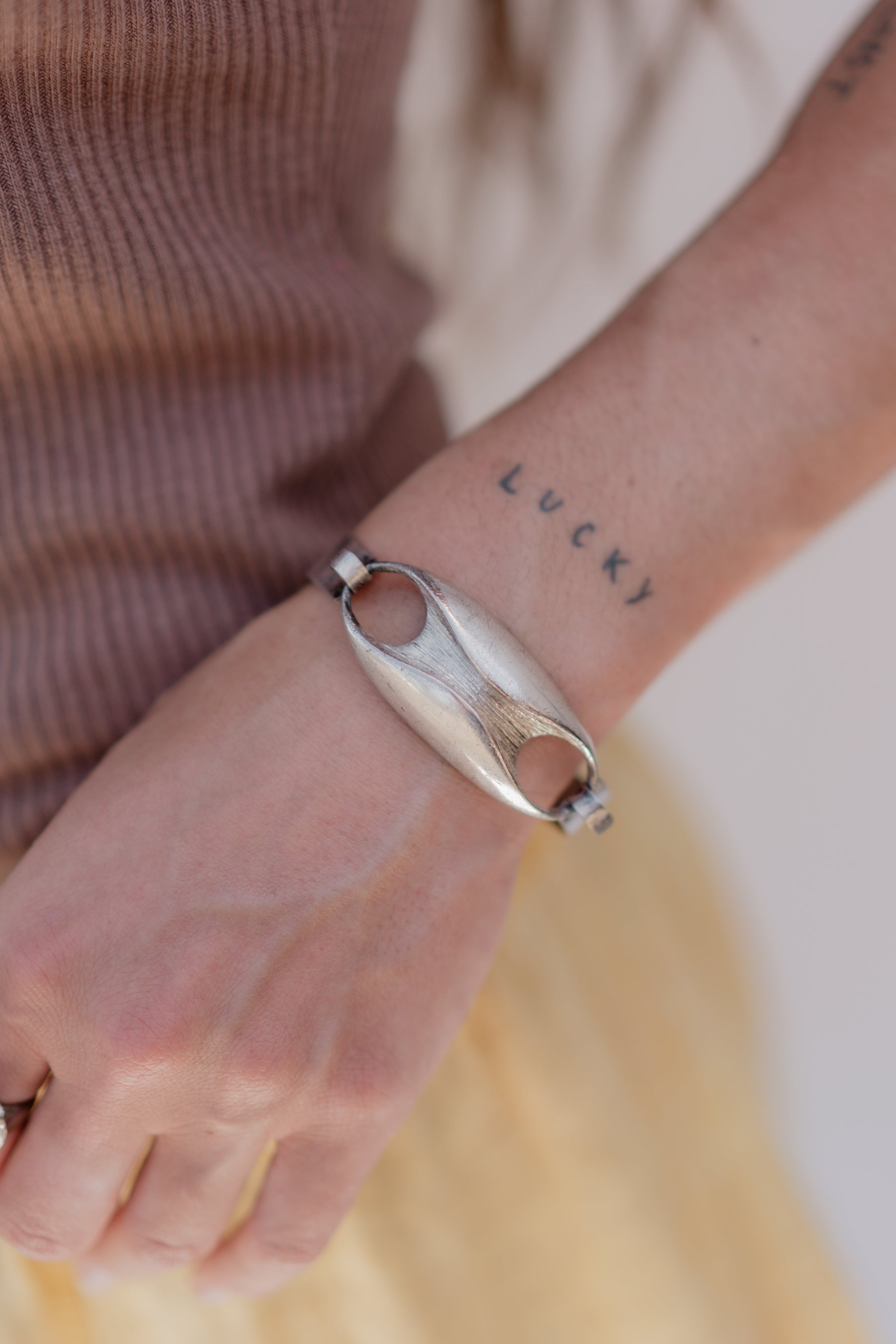 Silver Oval Bracelet