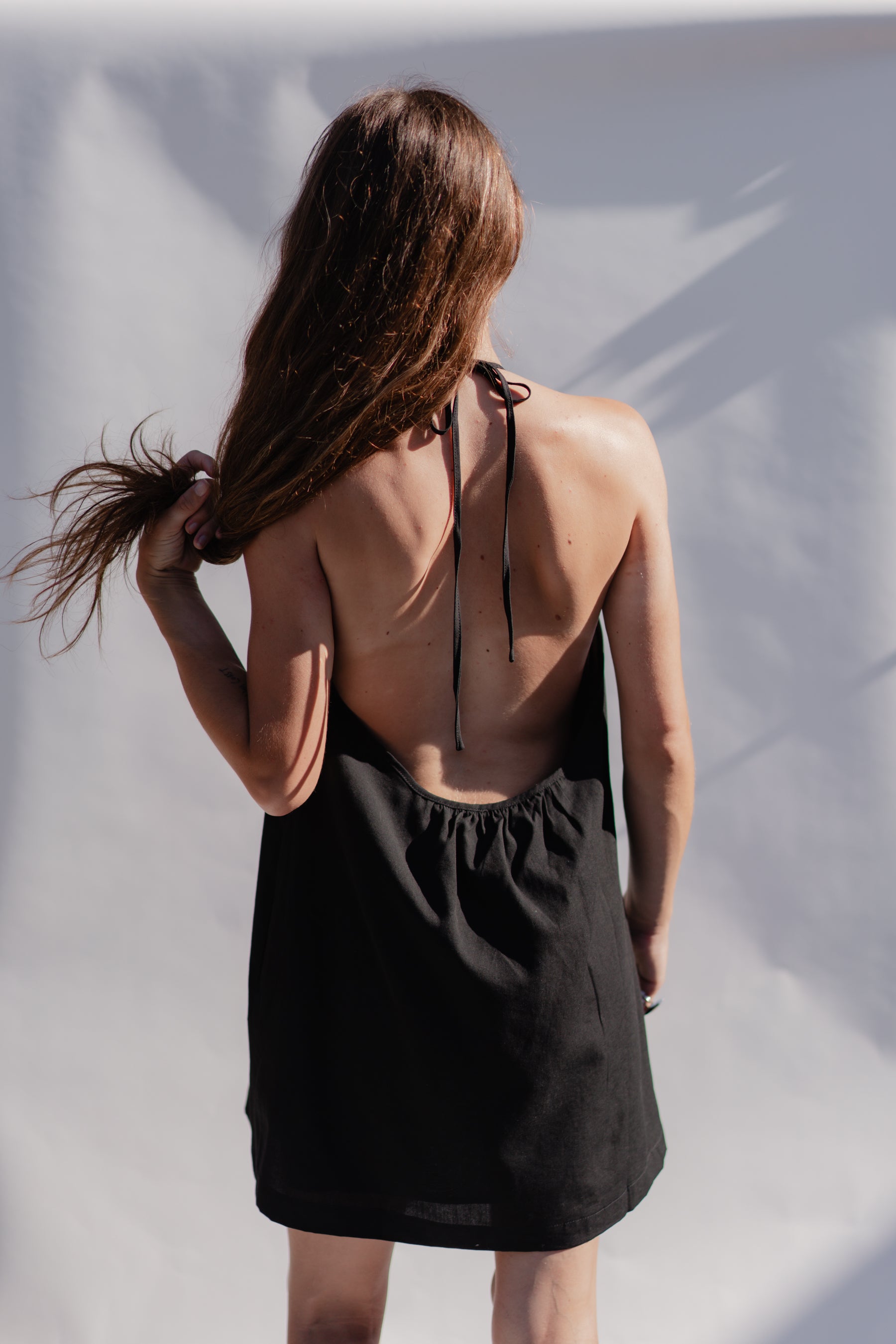 Black Lala Halter Dress