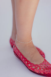 Silver Marquise Chain Anklet
