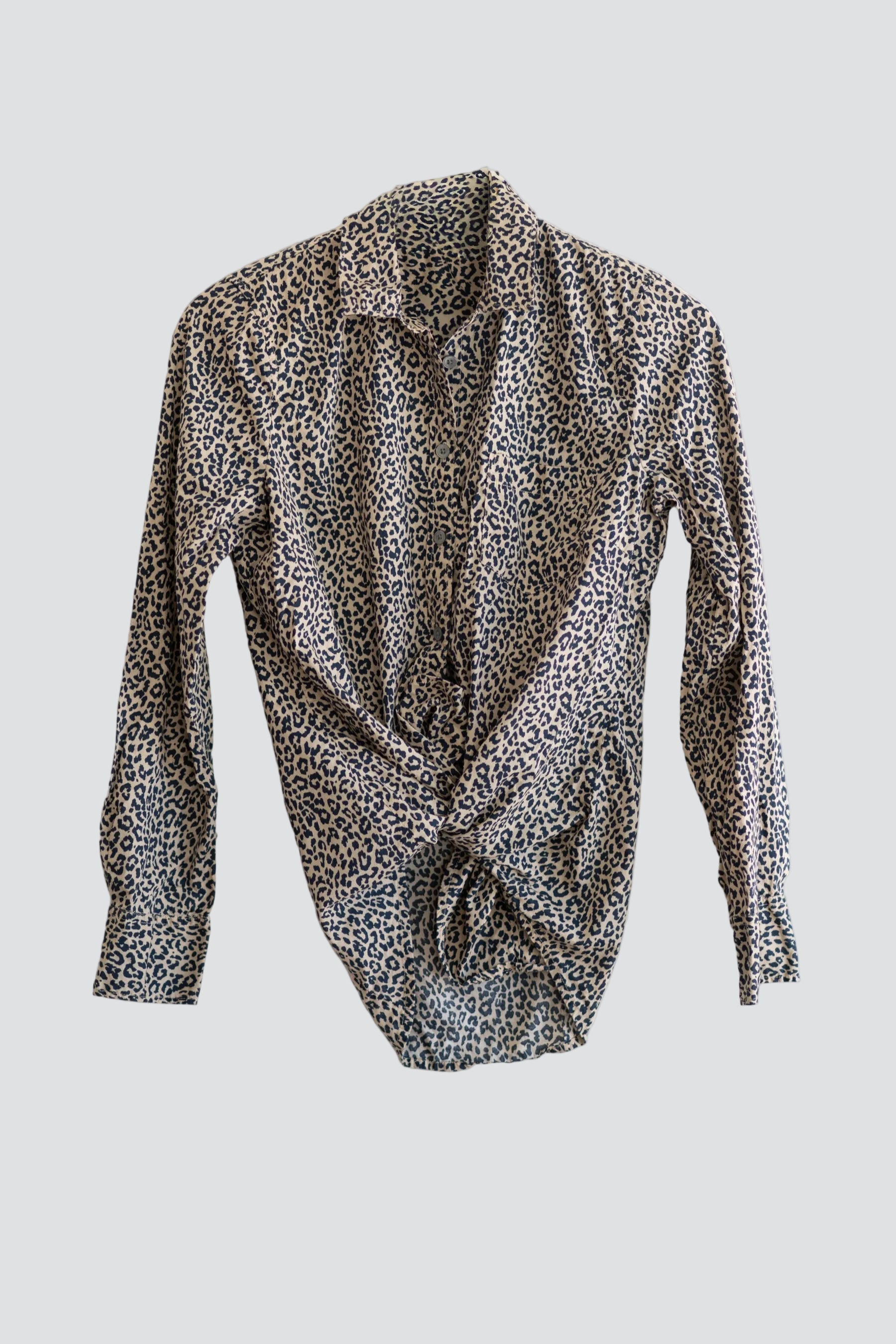 Leopard Slim Button Down