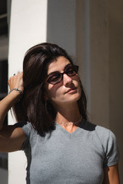 Oxblood Star Locket Sunglasses