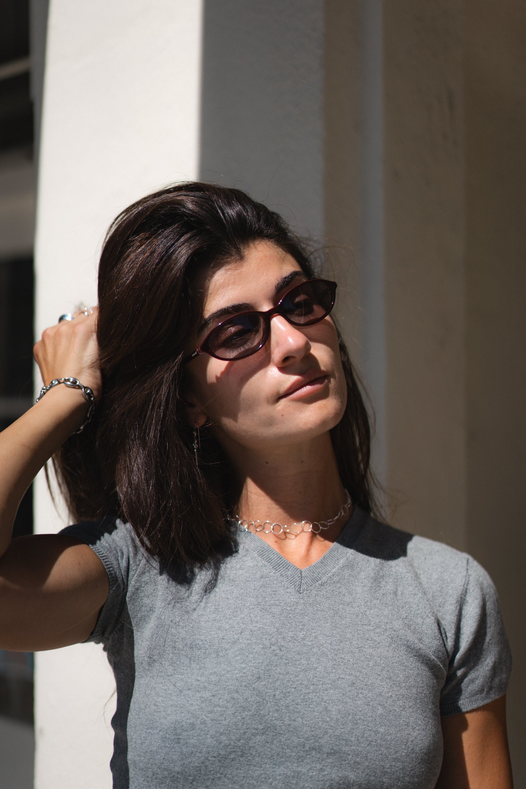 Oxblood Star Locket Sunglasses