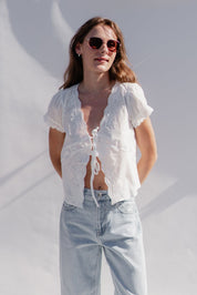 White Darcy Top
