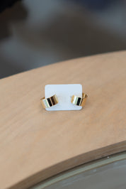 Gold Flat Wide Hoops
