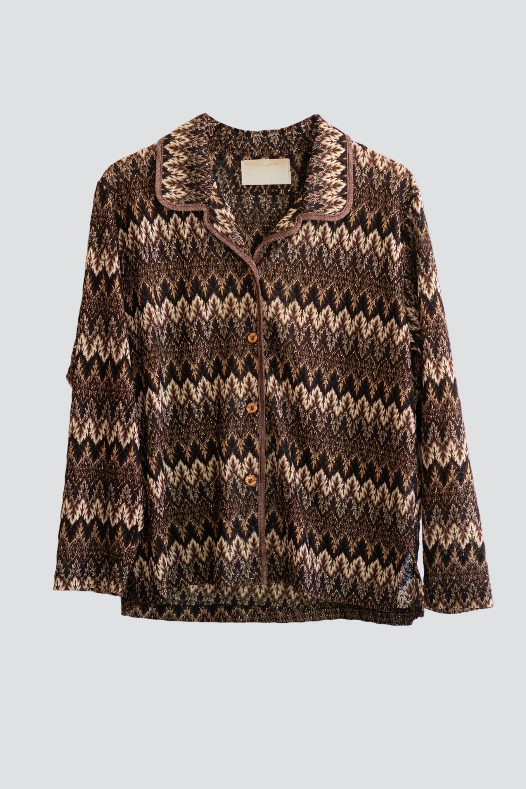 Metallic Zig Zag Romance Cardigan