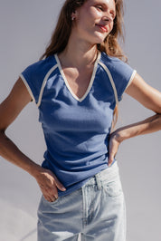 Blue Patricia Top