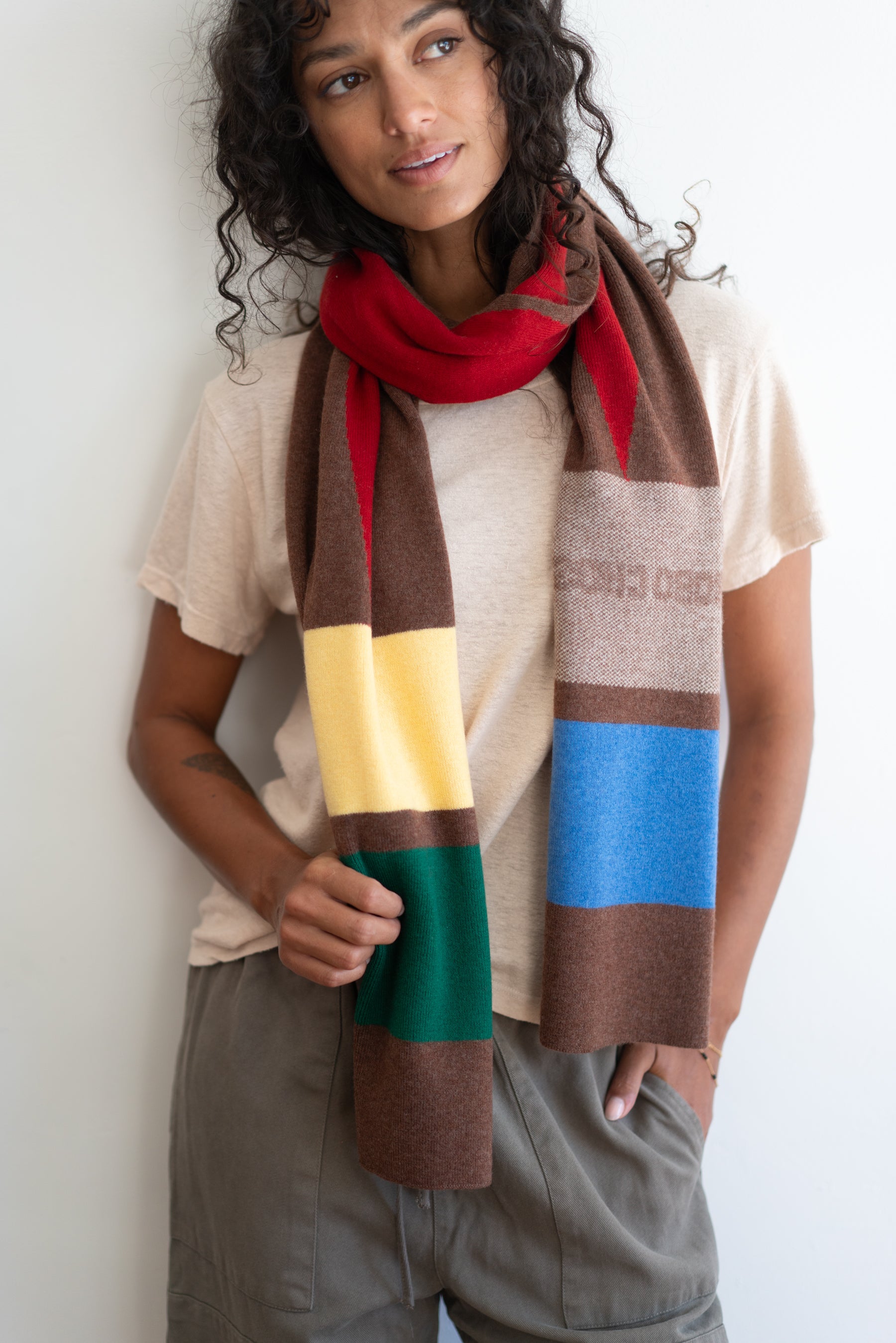 Multi Color Block Scarf
