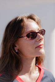 Oxblood Star Locket Sunglasses