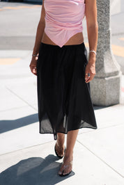 Black Sheer Antibes Skirt