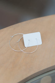 Silver Thin Wire Hoops