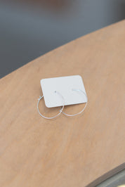 Silver Thin Wire Hoops