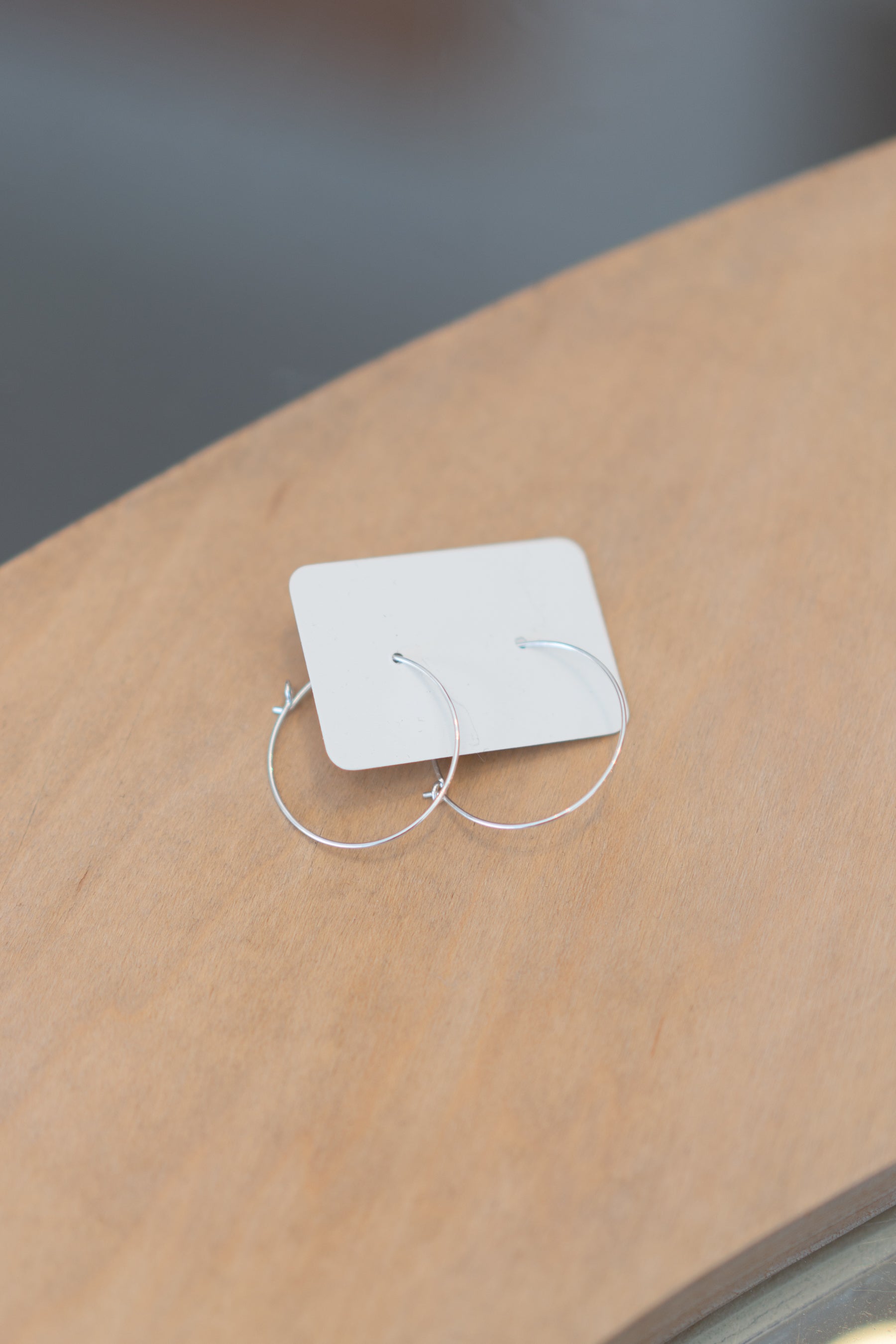 Silver Thin Wire Hoops