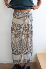 ABS Leopard Wrap Skirt